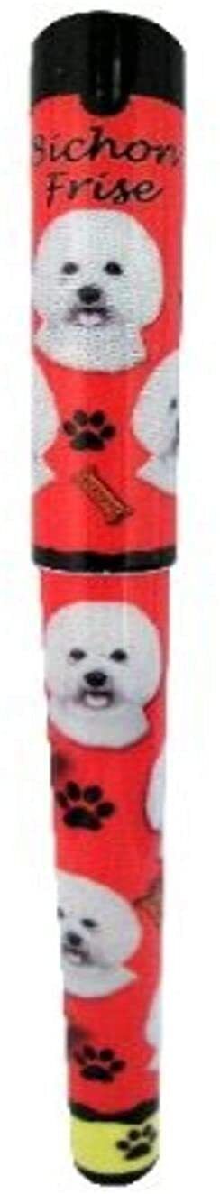 E&S Pets Bichon Frise Pen Easy Glide Gel Pen, Refillable with A Perfect Grip