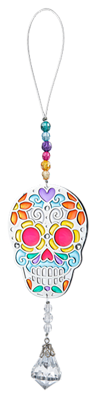 Ganz Sugar Skull SUN JEWELS Sun Catcher Acrylic Ornament, 2" x6"