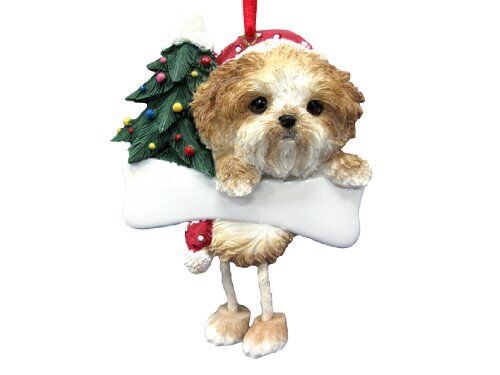 Shih Tzu Ornament Puppy Cut "Dangling Legs" Hand Painted and Easily Personalized