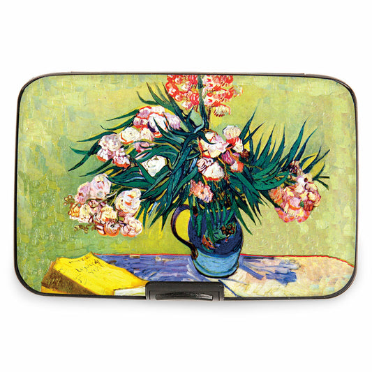 Van Gogh - Oleanders and Books Armored Credit Card RFID Block Wallet