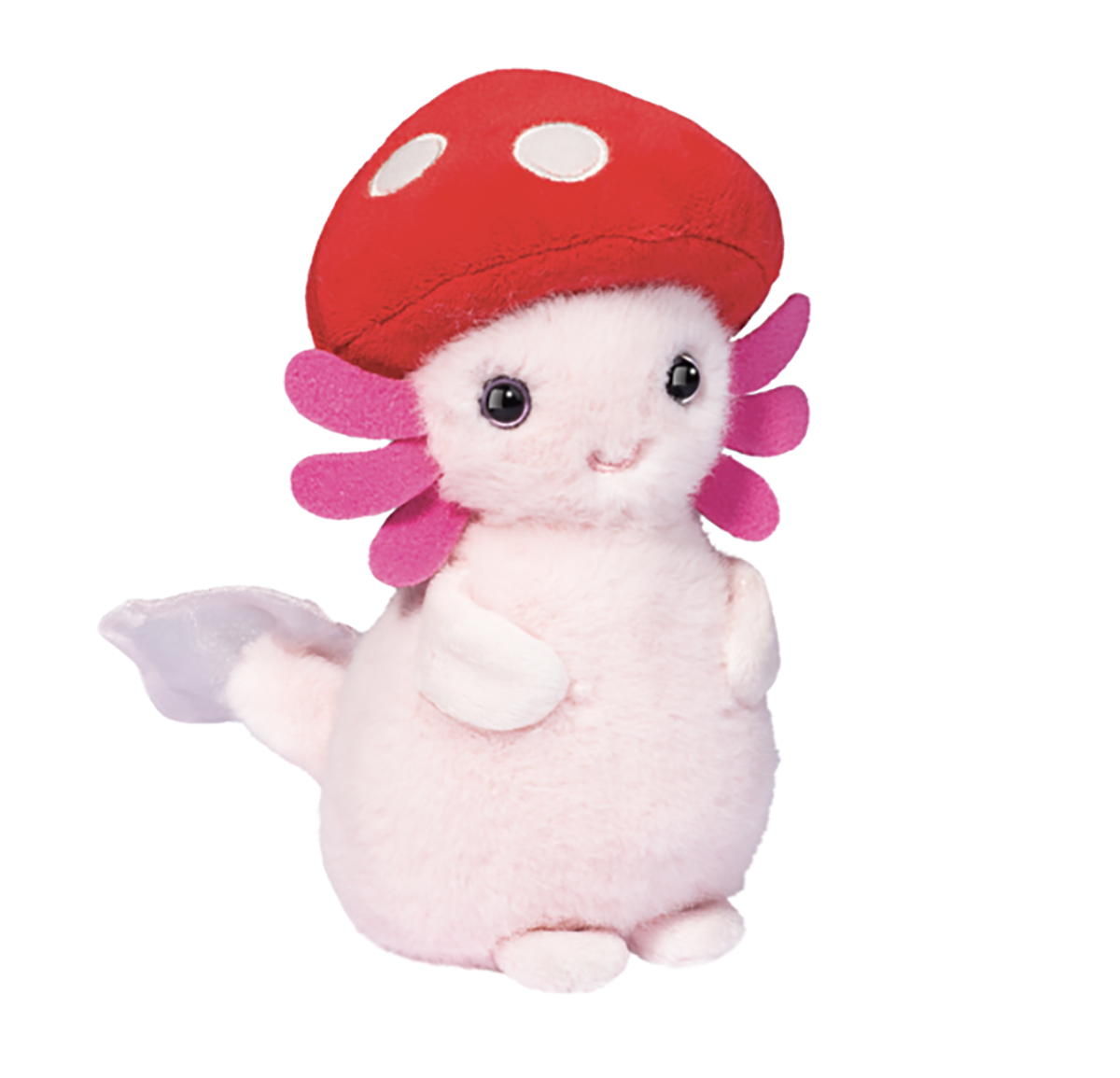 Douglas Pink Funglotl Axolotl with Mushroom Plush Stuffed Animal Toy , 6.5"