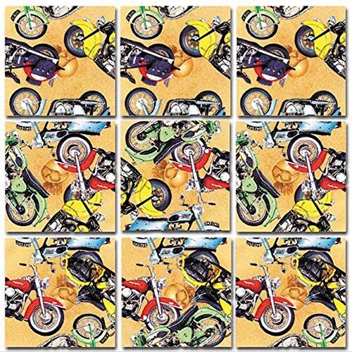 B Dazzle Classic Motorcycles Scramble Squares 9 Piece Puzzle