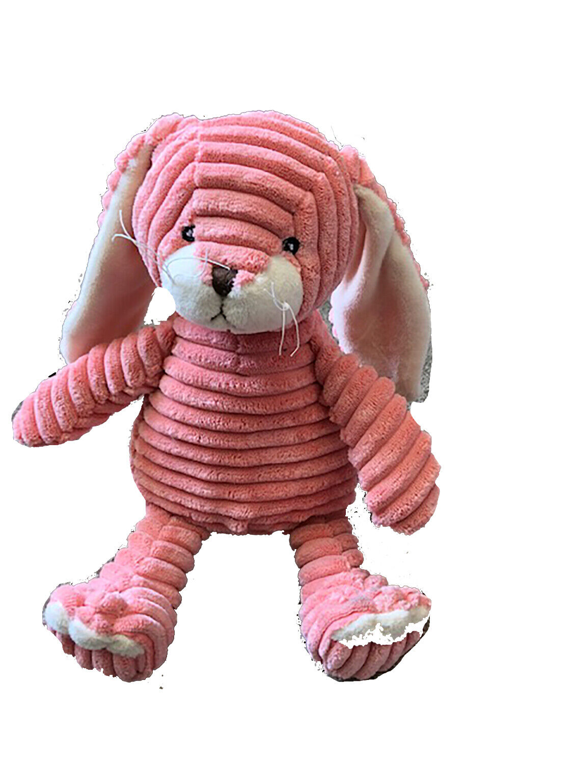 Kordy Bunny Jr Plush Stuffed Animal Toy 12" by Unipak, Coral Pink