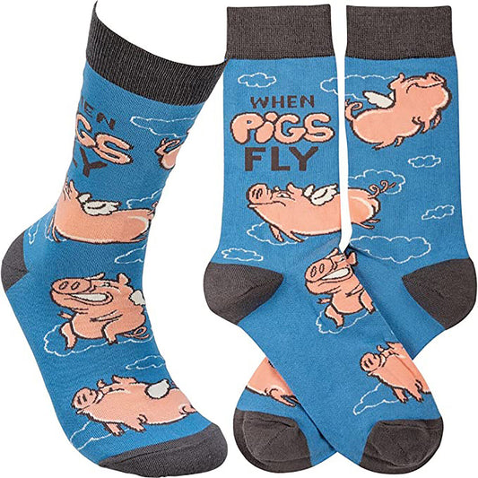 Primitives by Kathy 113085 When Pigs Fly Socks