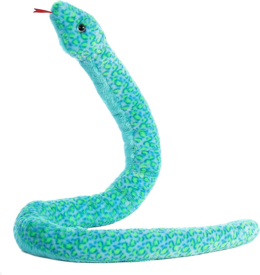 Aurora® Playful Snake Aqua Multicolor Snake Stuffed Animal, 53 in