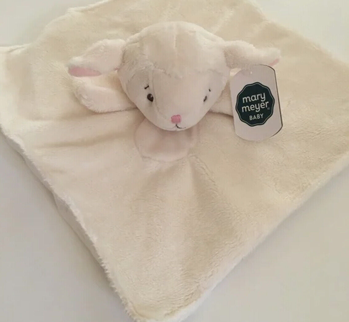 Mary Meyer Baby Cream Lamb Small Security Blanket, 11.5" x 11.5"