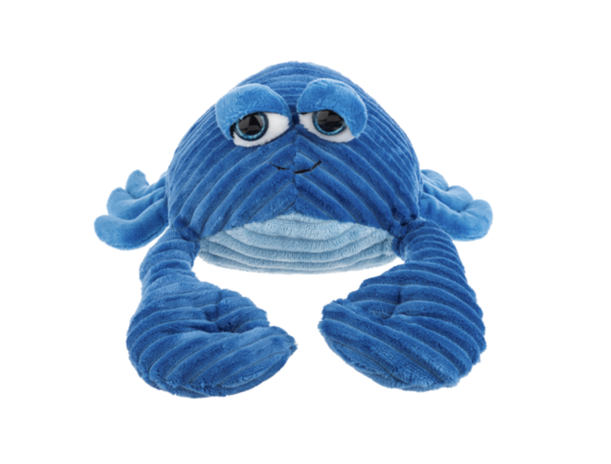 Ganz Ribbles Blue Crab Corduroy Plush Stuffed Animal Toy, 13"