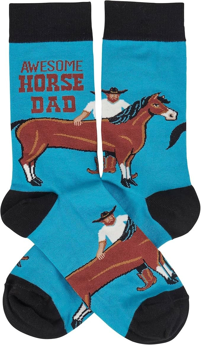Primitives by Kathy Socks - Awesome Horse Dad Socks, One Size, Unisex