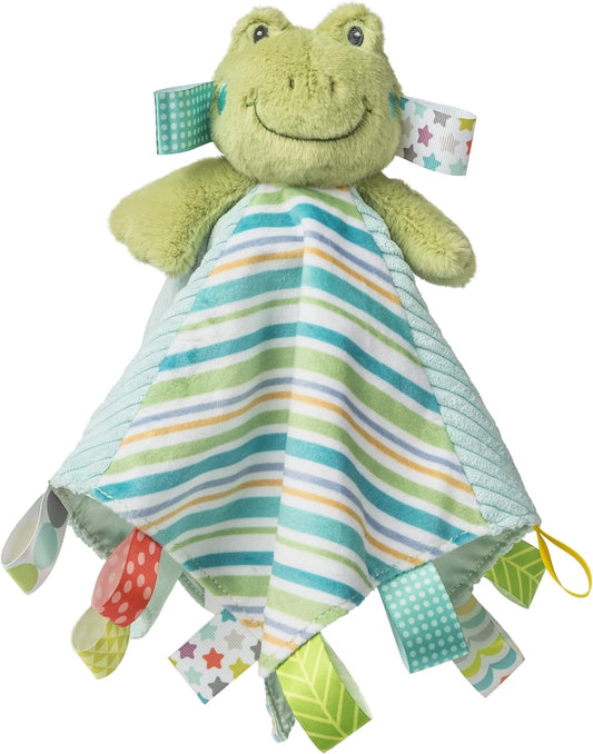 Taggies Stuffed Animal Plush Character Blanket, 13 x 13-In, Green Peepers Frog