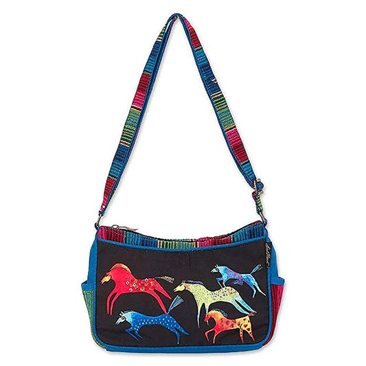 Laurel Burch Dancing Horses Crossbody Bag (Multi)