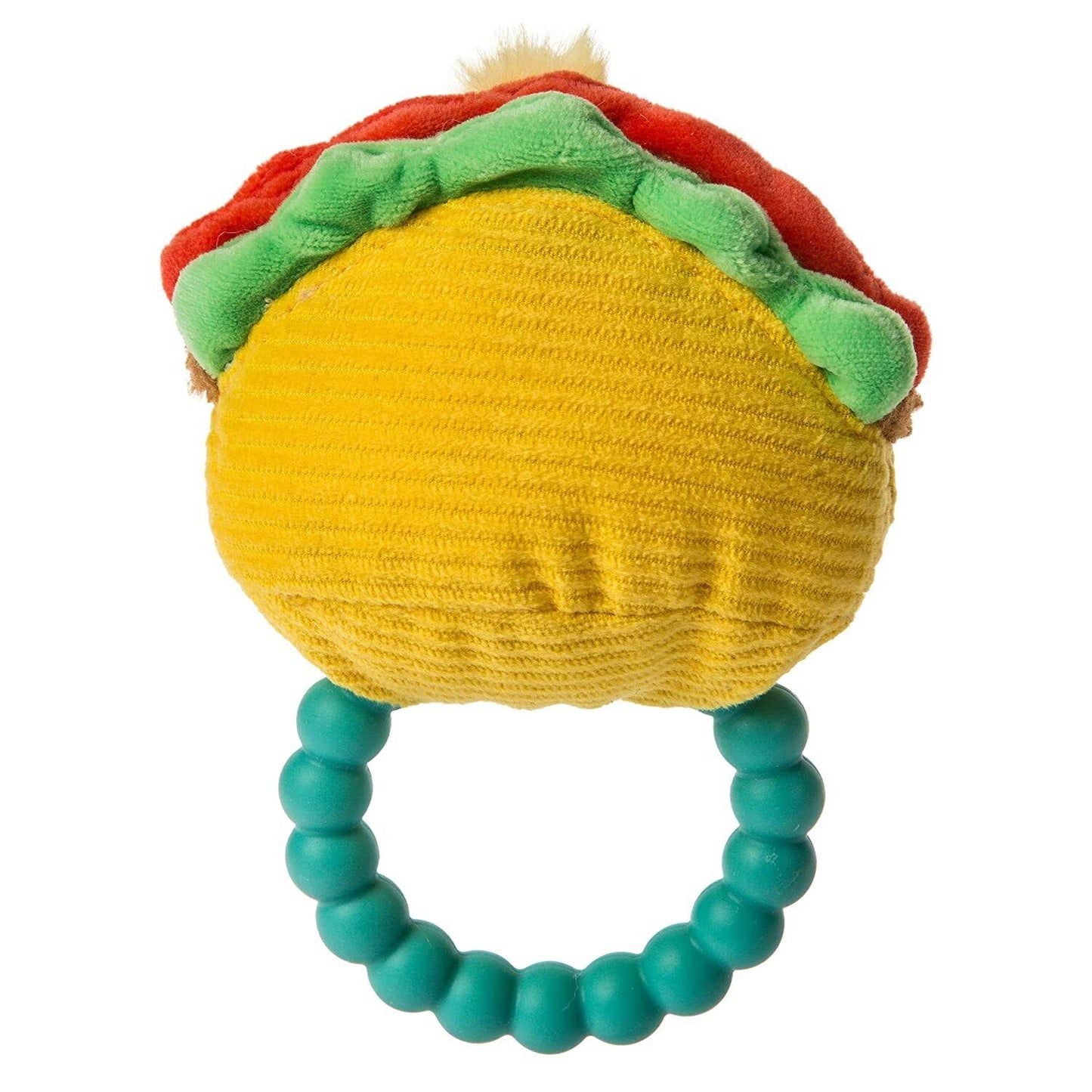 Mary Meyer Sweet Soothie Soft Baby Rattle with Teether Ring, 6-Inches, Taco