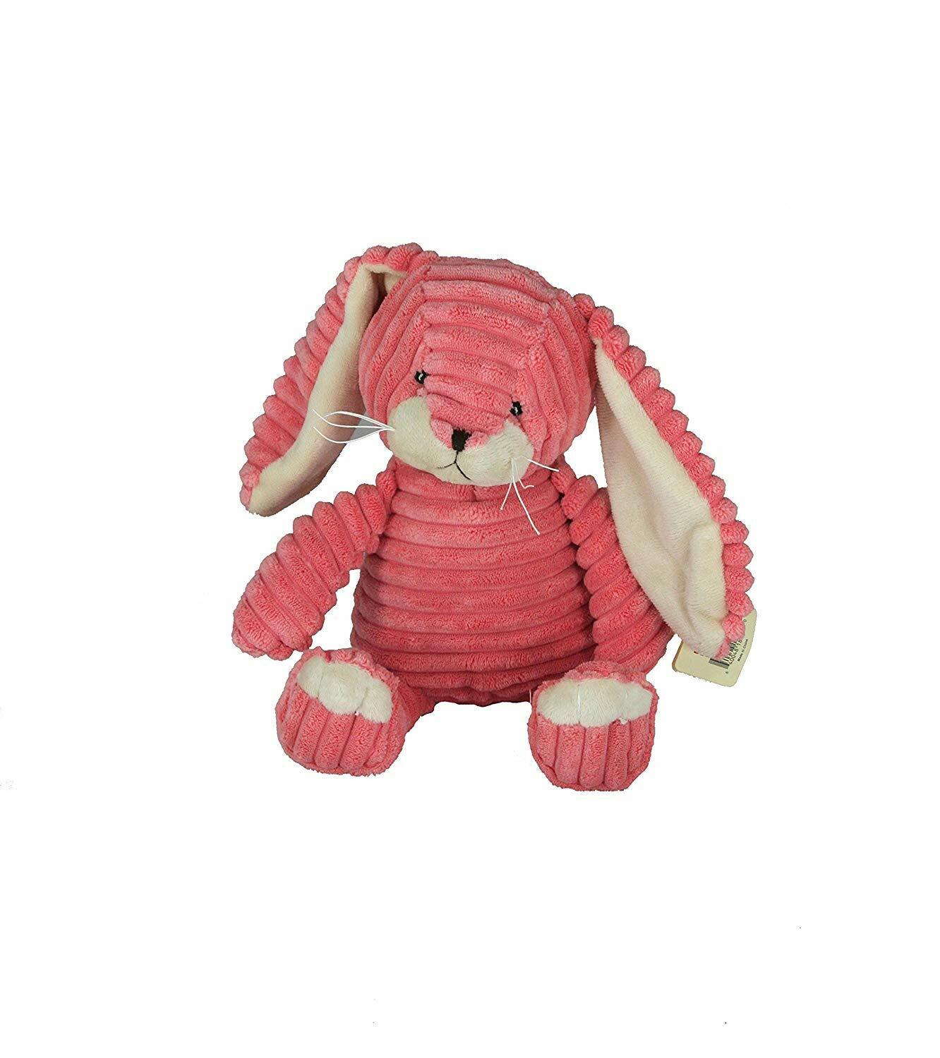 Kordy Bunny Jr Plush Stuffed Animal Toy 12" by Unipak, Coral Pink