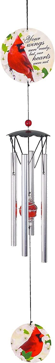 Spoontiques Decorative Chimes for Yard and Garden, Cardinal Memorial Wind Chime