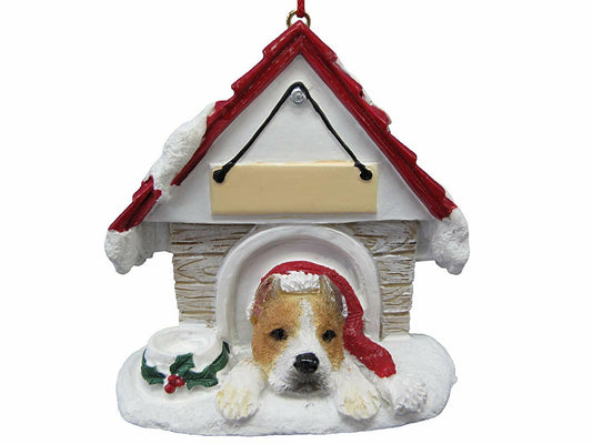 E&S Pets 35355-73 Pitbull, Cropped Doghouse Ornament