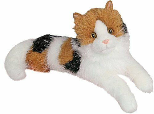 Douglas Puzzle Calico Cat Plush Stuffed Animal Toy, 19" long
