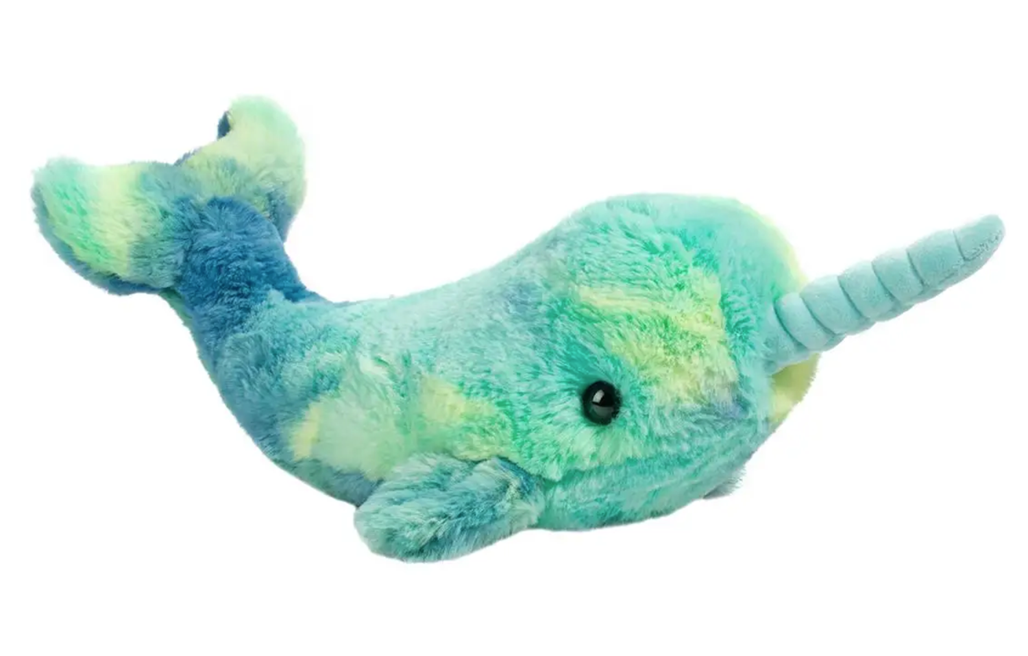 Douglas Toys Plush Stuffed Animal Toy Blue Teal Tye Die Ned Narwhal, 14"
