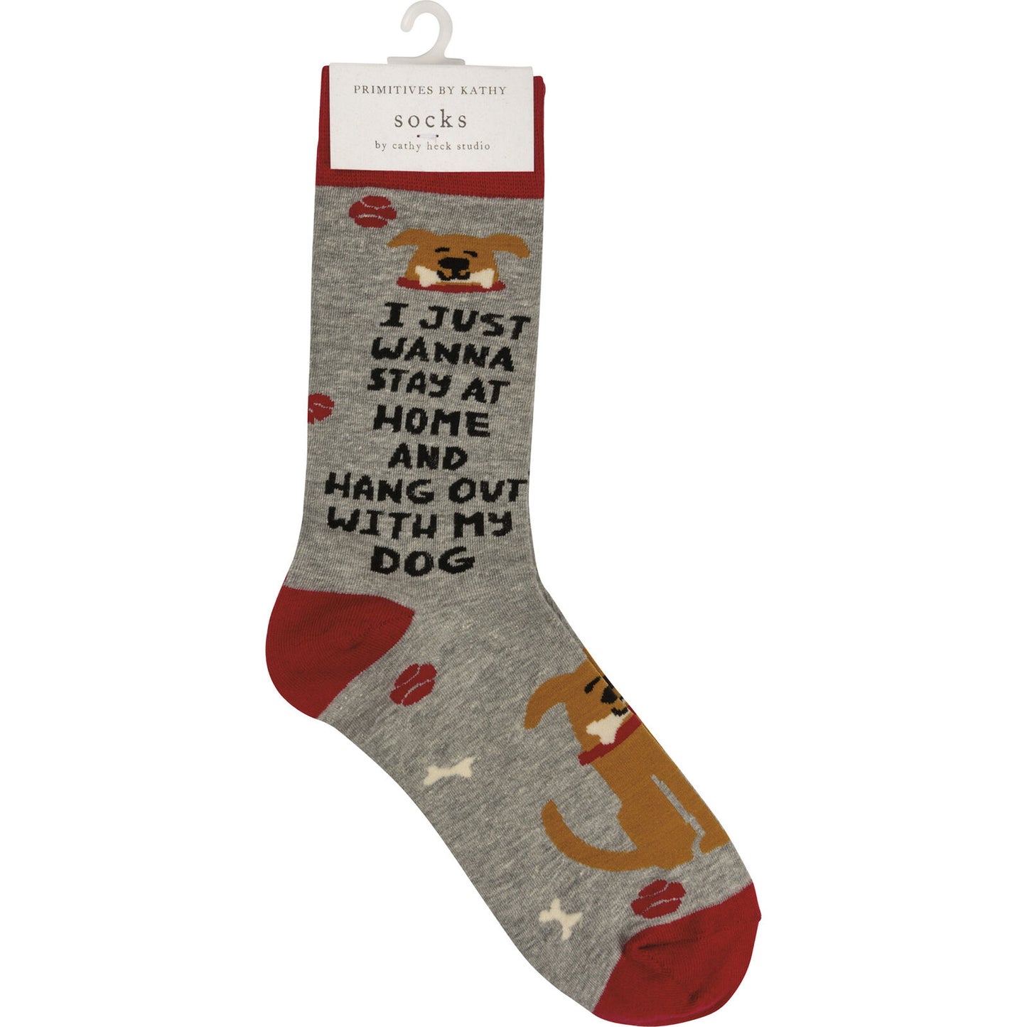 Primitives by Kathy Socks - Socks - I Just Wanna Stay Home and Hang With My Dog