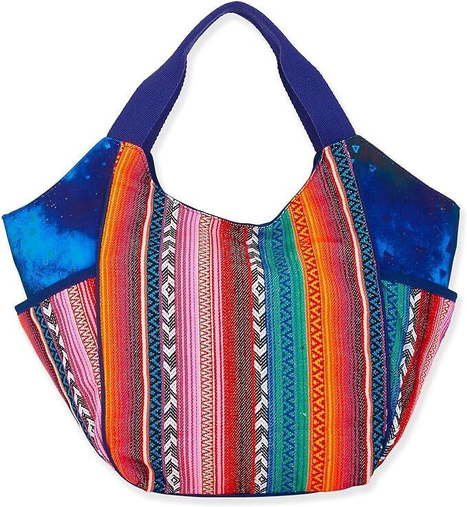 Laurel Burch Woof Large Puppy Dog Scoop Shoulder Tote Bag, 21”x 5.5”x 12”