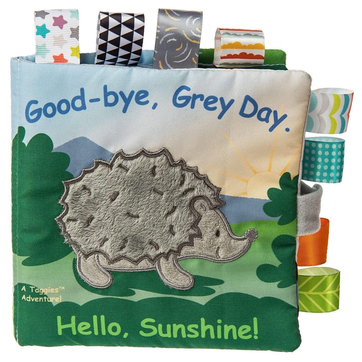 Mary Meyer Taggies Soft Cloth Book with Crinkle & Squeaker, 6" Heather Hedgehog