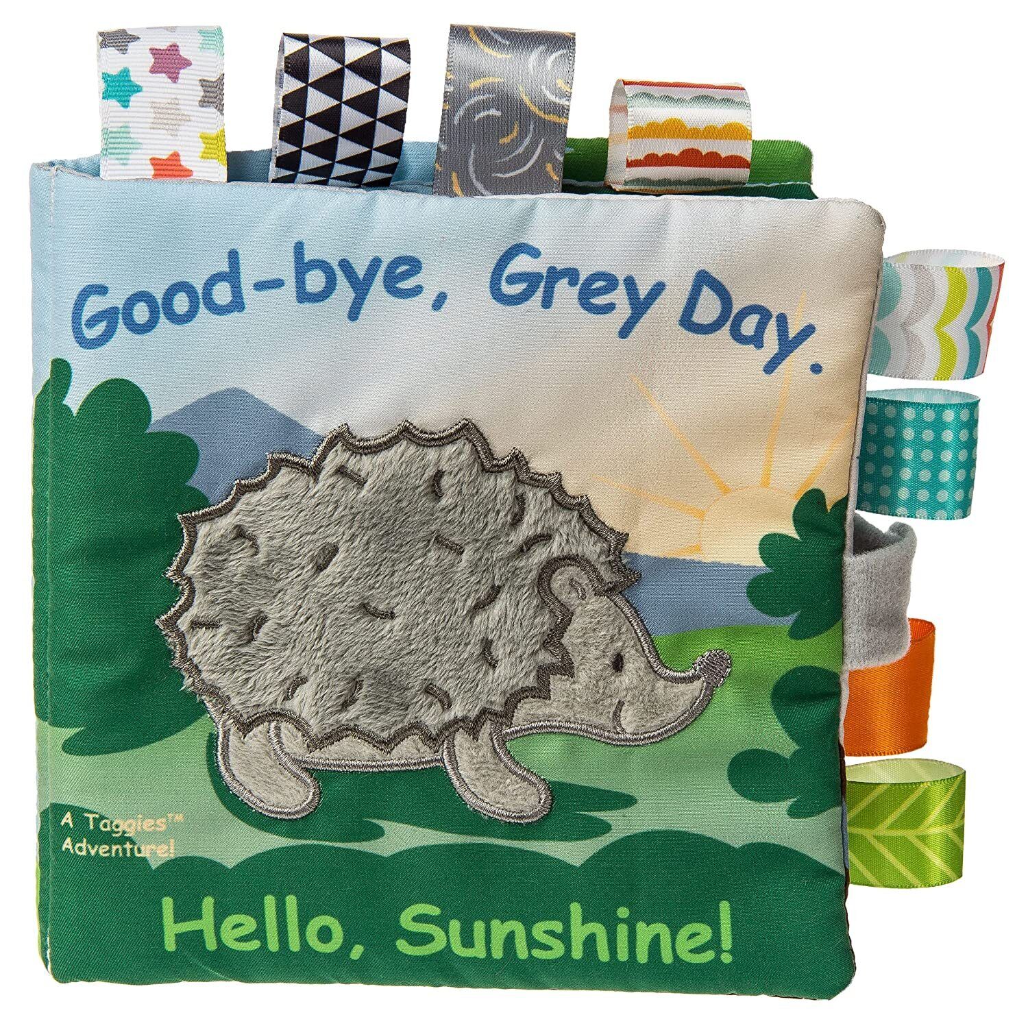 Mary Meyer Taggies Soft Cloth Book with Crinkle & Squeaker, 6" Heather Hedgehog