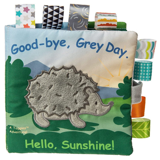 Mary Meyer Taggies Soft Cloth Book with Crinkle & Squeaker, 6" Heather Hedgehog