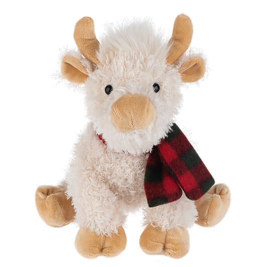 Ganz Hennie Highland Cow with Scarf Plush Stuffed Animal Toy, 9.5"