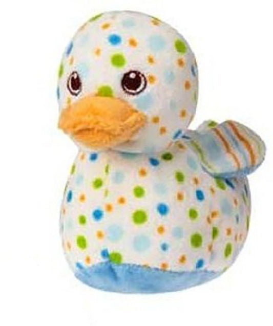Mary Meyer Plush Bobber Ducky Rattle - Blue - 6 Inches