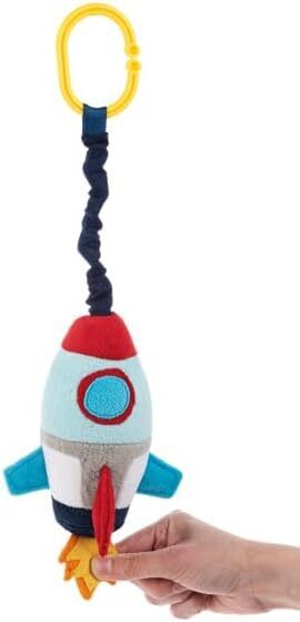 Ganz Rocket Ship Skitter Baby Pull Toy, 8-inch Height
