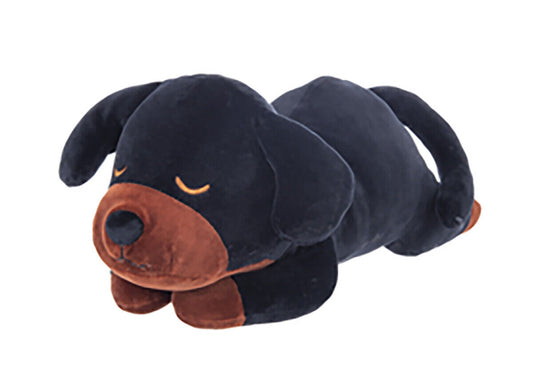Ganz Meltimals Sleeping Lycra Dogs Plush Stuffed Animal, 15" - Rottweiler