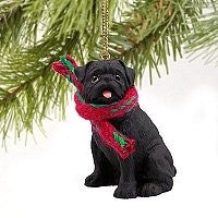 Conversation Concepts Pug Miniature Dog Ornament - Black
