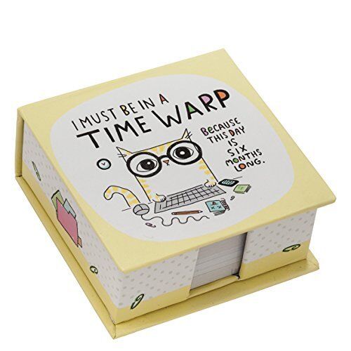 Cats at Work by Kathy Weller Time Warp Memo Cube Notepad, 1.5" Thick