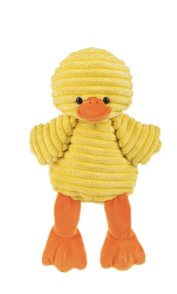 Ganz Ribbles Yellow Duck Corduroy Plush Stuffed Animal Toy, 12"