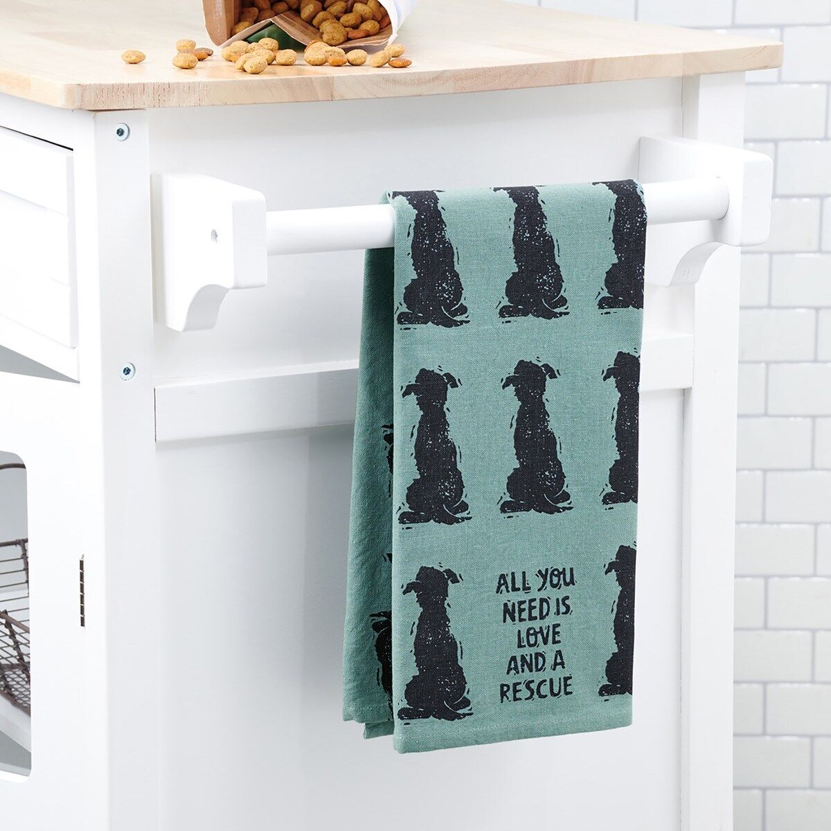 Primitives by Kathy Kitchen Towel - All You Need Is Love And A Rescue