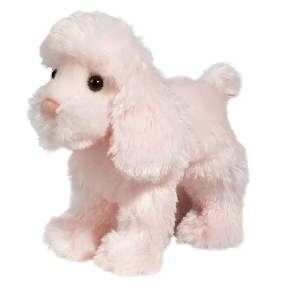 Douglas Cambri Pink Poodle Plush Stuffed Animal Dog, 8"