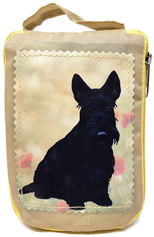 Scottie Foldable Tote Bag - Durable, Waterproof - Zippered Market Tote