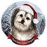 Holiday Pet Gifts Silver Yorkipoo Santa Hat Dog Porcelain Ornament