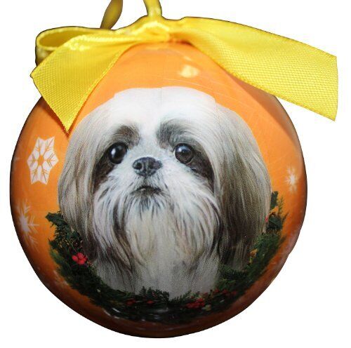 Shih Tzu Christmas Ornament Shatter Proof Ball Easy To Personalize