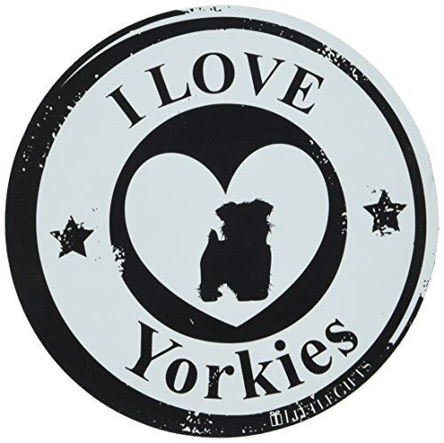 LittleGifts YorkieCircle Circle Car Magnet