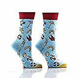 Yo Sox Women's Crew Sock, Beach Party Fits Women's Shoe Size 6-10.