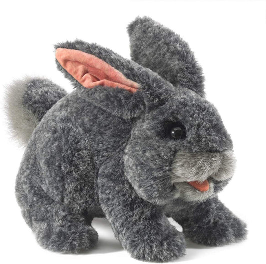 Folkmanis Gray Bunny Rabbit Hand Puppet, 9"
