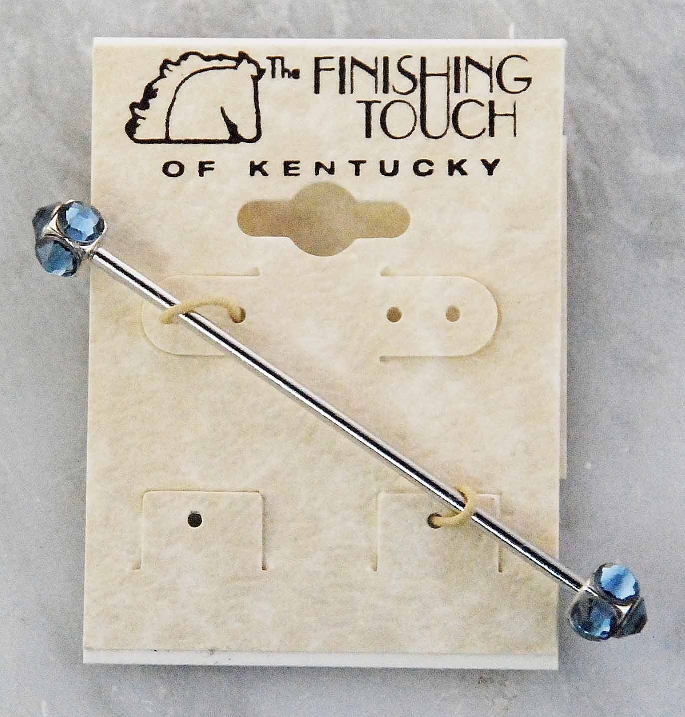 Finishing Touch Crystal Collar Bar - Denim/rhodium