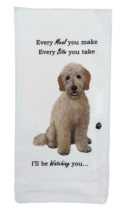 E&S Pets 711-134 Goldendoodle Kitchen Towel, Off-white