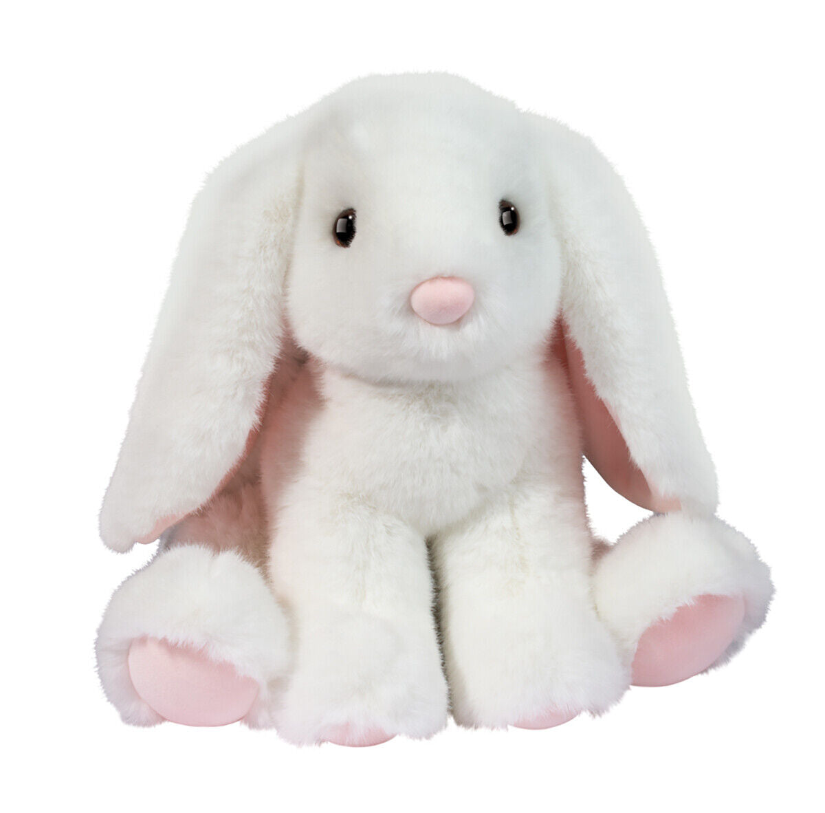 Douglas Toys Super Cloudie Soft White Bunny Plush Stuffed Animal, 12" sitting