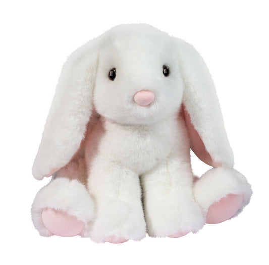 Douglas Toys Super Cloudie Soft White Bunny Plush Stuffed Animal, 12" sitting