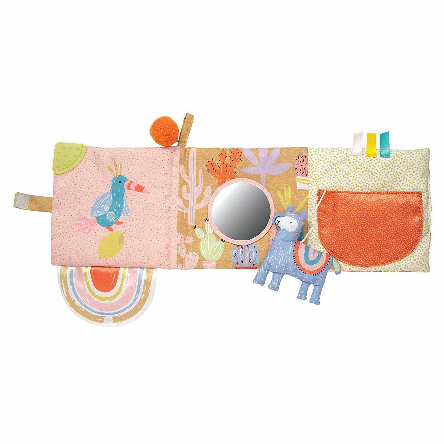 Manhattan Toy Llama Themed Soft Baby Activity Book with Squeaker