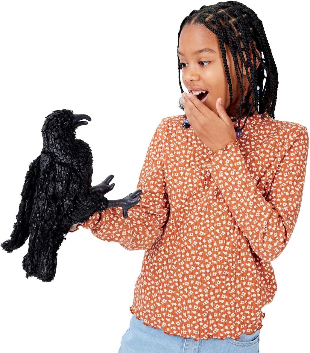 Folkmanis Crow Hand Puppet, 11"