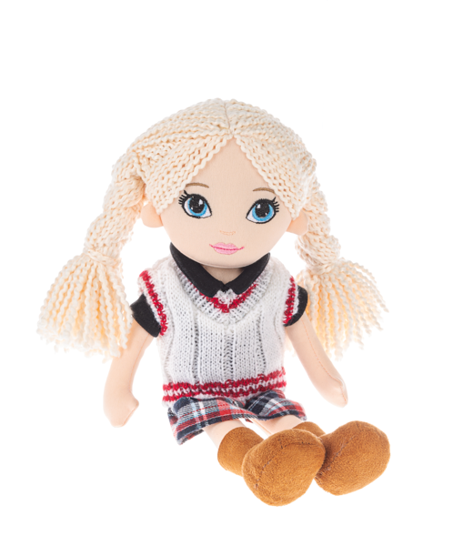 Ganz This is Me! Maeve Stuffed Toy Doll, 12" with Blonde Hair and Plaid Outfit