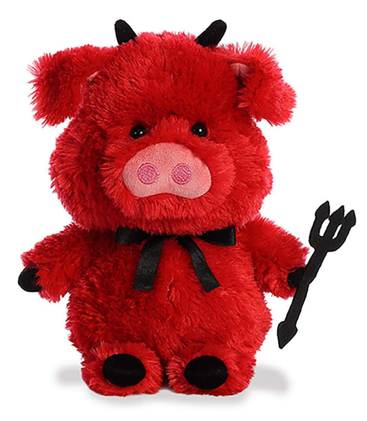 Aurora World Deviled Ham Red Valentine Pig Plush Stuffed Animal Toy 9"