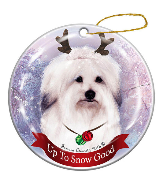 Holiday Pet Gifts Coton de Tulear Dog Porcelain Christmas Ornament