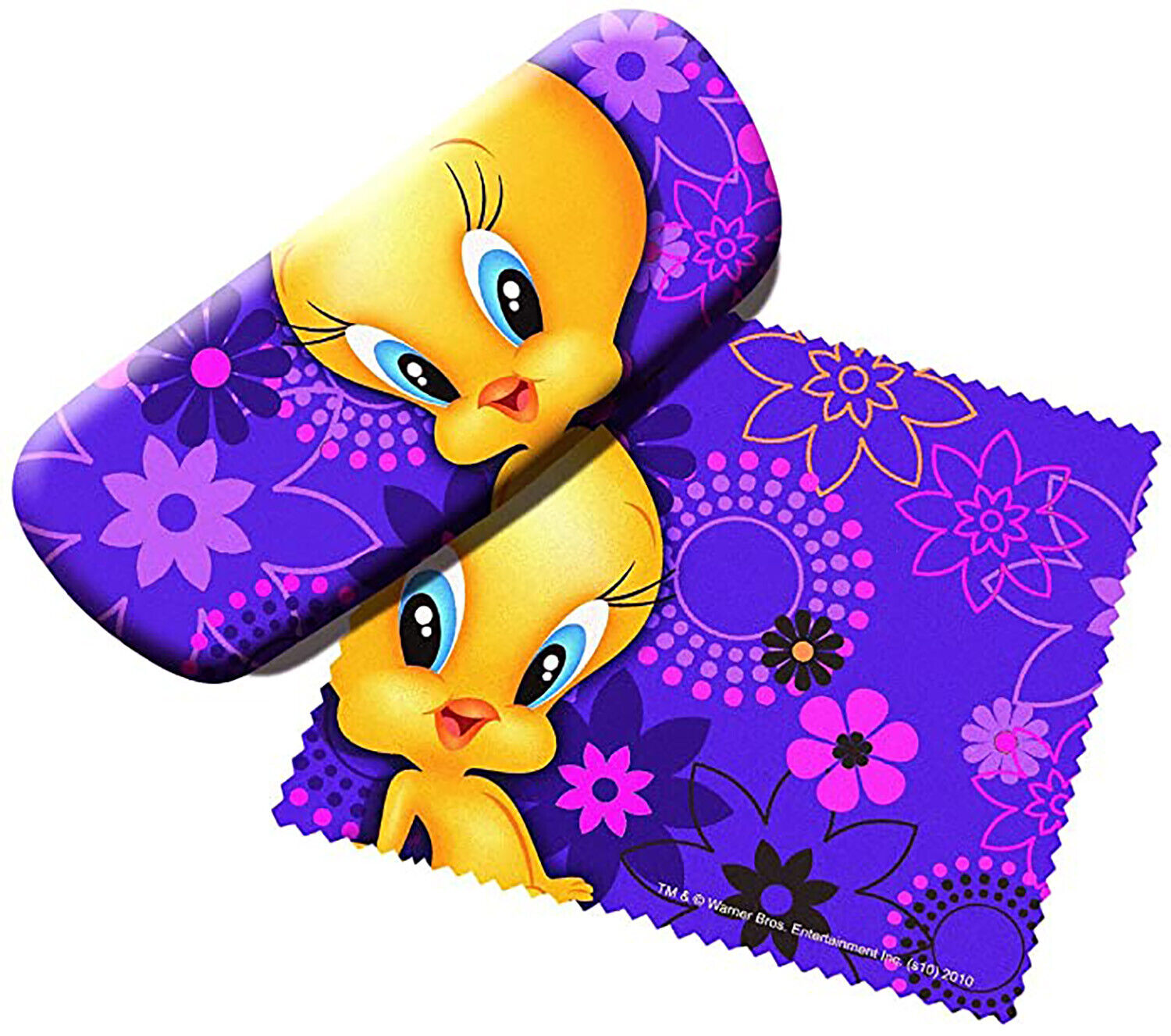 Spoontiques Padded Eyeglass Case, Tweety Bird, with Matching Lens Cloth